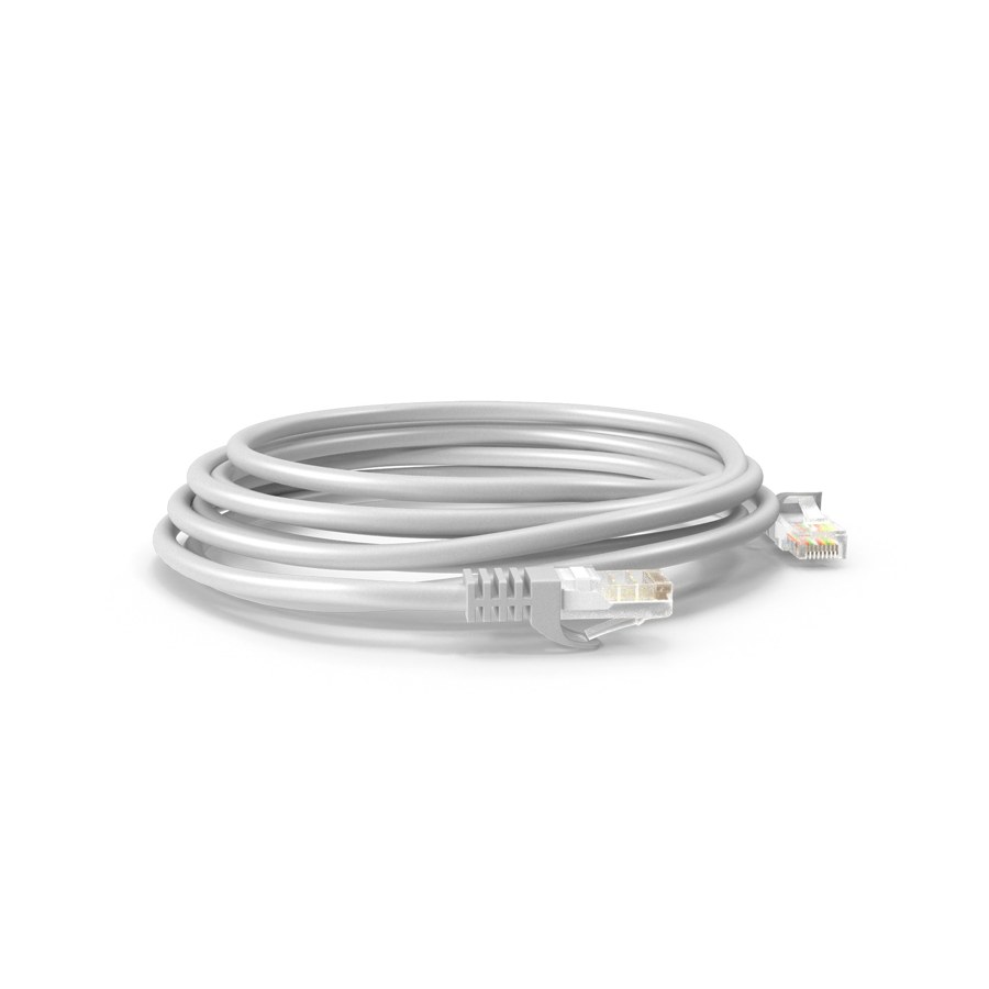 Graues Patchkabel mit RJ45-Steckern