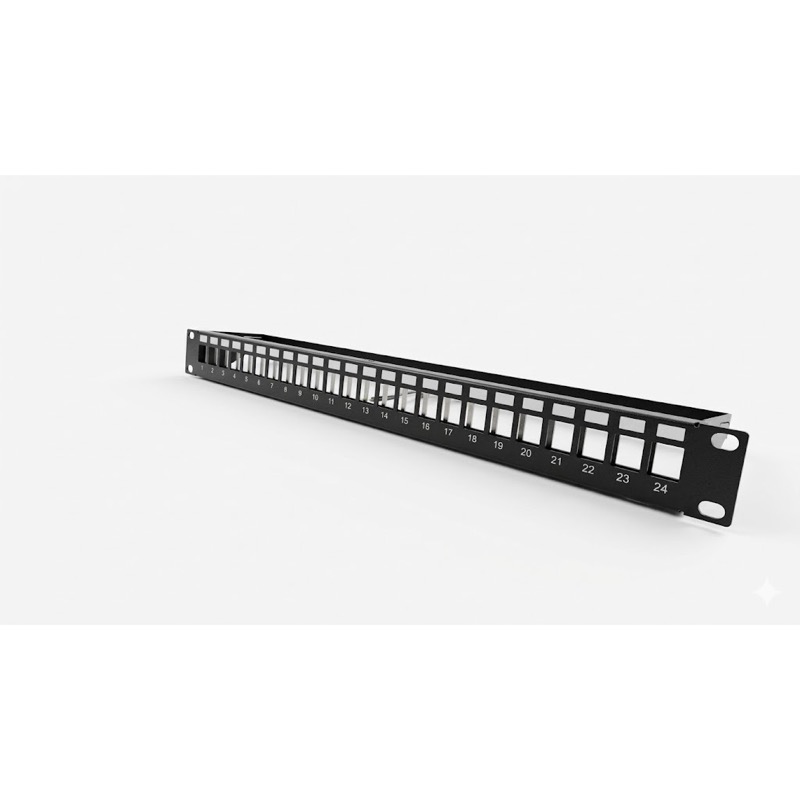 Lokmann 1 HE 19 Zoll Keystone Patchpanel, 24 Ports (leer)