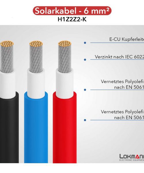 Lokmann Solarkabel 6mm² H1Z2Z2-K für Photovoltaikanlagen