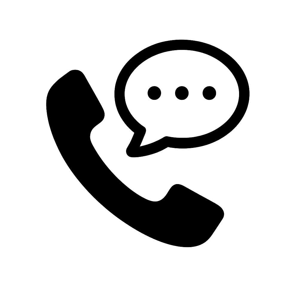 Telefonhörer mit Sprechblase – Kontaktaufnahme oder Beratung