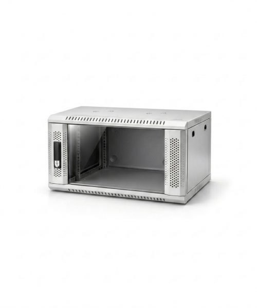 Weißer 19 Zoll Netzwerkschrank 6HE zur Wandmontage