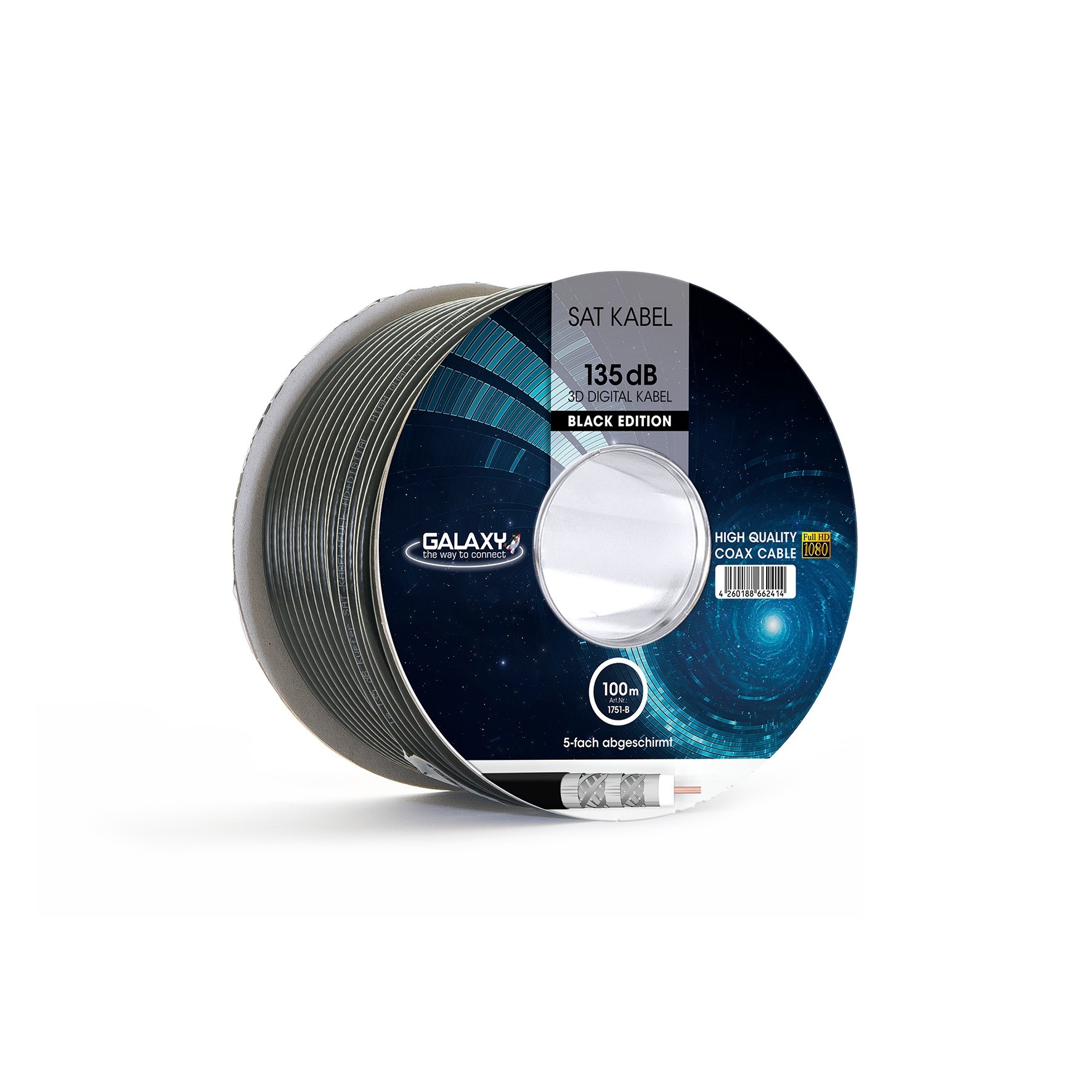 Galaxy 135dB Black 5-fach geschirmt CCS