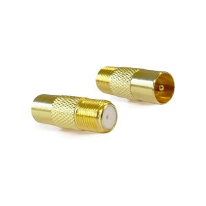 Adapter TV-Stecker auf F-Kupplung Gold 7,0 mm
