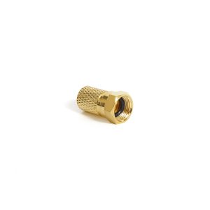 F-Stecker mit Dichtung Gold 7,0 mm zum Aufdrehen