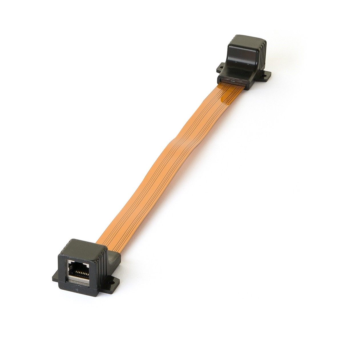 Fensterdurchführung Flat Transparent RJ45 – Gold, 30 cm