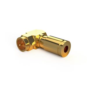 Winkel F-Kompressionsstecker Gold 4,6 mm, 90-Grad-Bauform