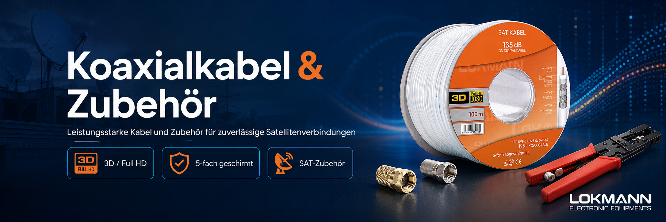 Lokmann Koaxialkabel und Zubehör – Markenauftritt