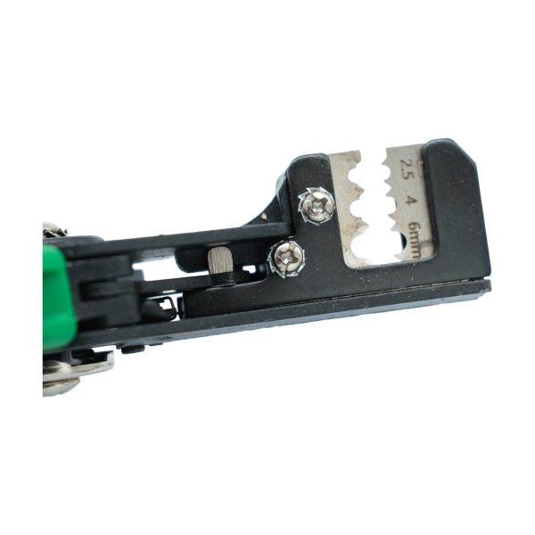Lokmann Abisolierzange LS-700E, Detail der Abisolierbacken