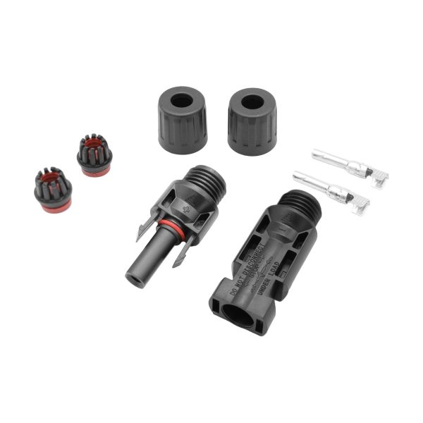 Lokmann PV Solarstecker MC4 SL-100, Einzelteile mit Crimpkontakten und Dichtungen