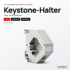 Lokmann 1-fach Keystone Halter für Hutschienen NW-320
