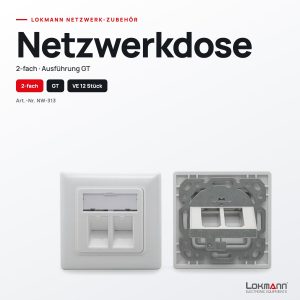 Lokmann 2-fach Netzwerkdose GT NW-313