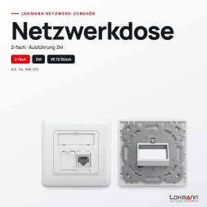 Lokmann 2-fach Netzwerkdose ZM NW-312