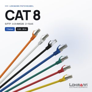 Lokmann Patchkabel CAT 8 S/FTP in 7 Farben