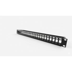 Lokmann 1 HE 19 Zoll Keystone Patchpanel, 24 Ports (leer)